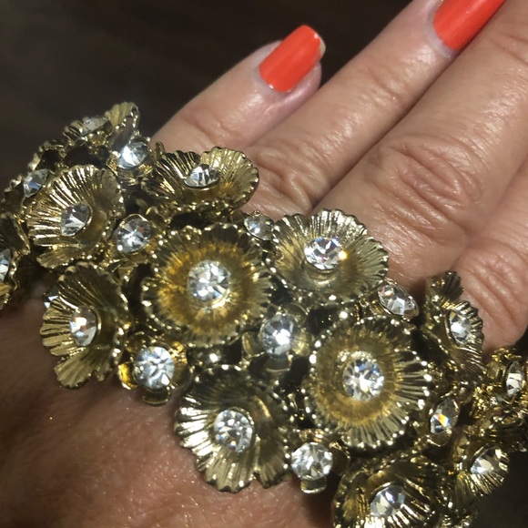 Statement Bracelet by Tasha in Gold Tone - Picture 3 of 4